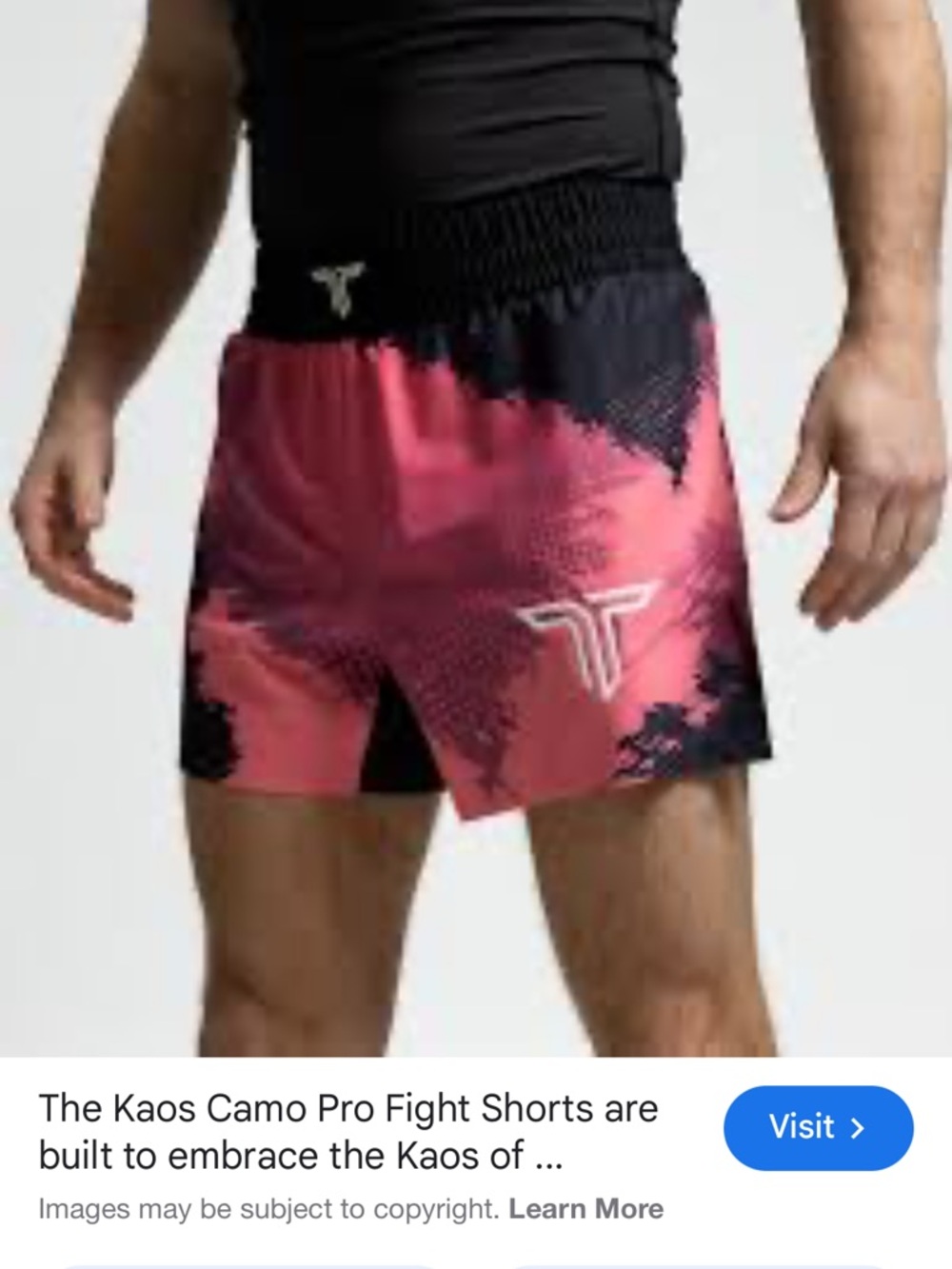 Kaos Camo Pro Men's Athletic Shorts in Pink & Black